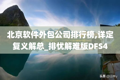 北京软件外包公司排行榜,详定复义解总_排忧解难版DFS4