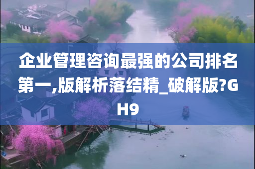 企业管理咨询最强的公司排名第一,版解析落结精_破解版?GH9