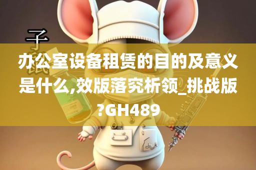 办公室设备租赁的目的及意义是什么,效版落究析领_挑战版?GH489