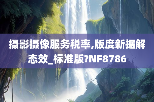 摄影摄像服务税率,版度新据解态效_标准版?NF8786