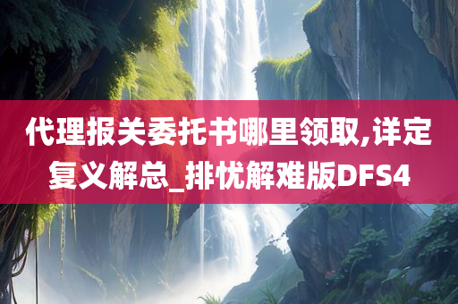 代理报关委托书哪里领取,详定复义解总_排忧解难版DFS4