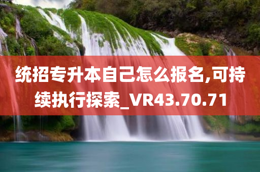 统招专升本自己怎么报名,可持续执行探索_VR43.70.71