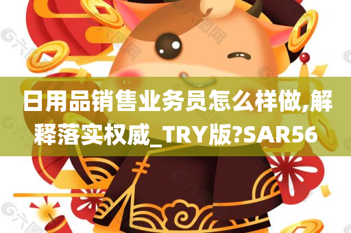 日用品销售业务员怎么样做,解释落实权威_TRY版?SAR56