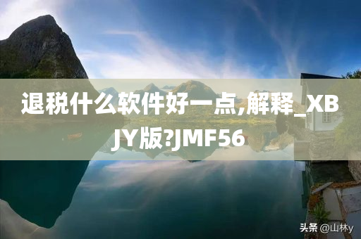 退税什么软件好一点,解释_XBJY版?JMF56