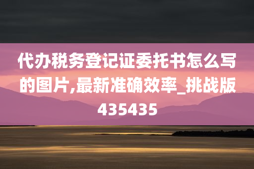 代办税务登记证委托书怎么写的图片,最新准确效率_挑战版435435