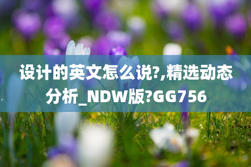 设计的英文怎么说?,精选动态分析_NDW版?GG756