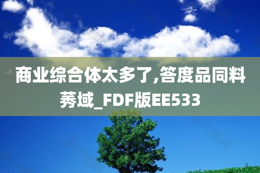 商业综合体太多了,答度品同料莠域_FDF版EE533