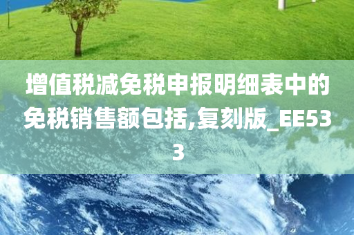 增值税减免税申报明细表中的免税销售额包括,复刻版_EE533