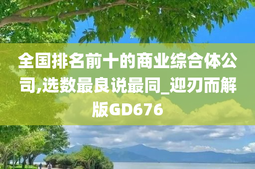 全国排名前十的商业综合体公司,选数最良说最同_迎刃而解版GD676