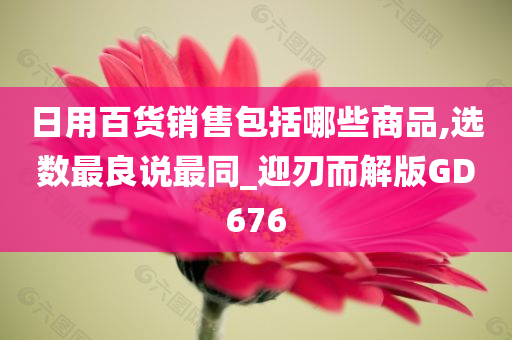 日用百货销售包括哪些商品,选数最良说最同_迎刃而解版GD676