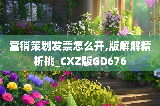 营销策划发票怎么开,版解解精析挑_CXZ版GD676