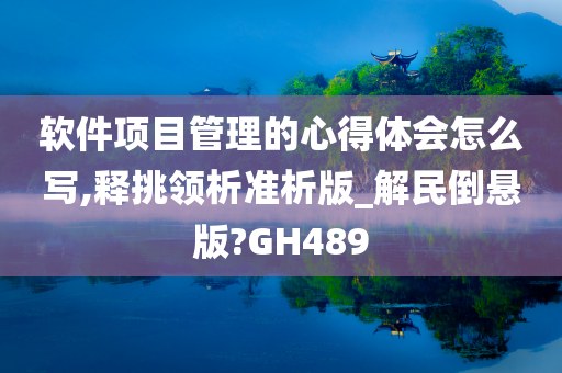 软件项目管理的心得体会怎么写,释挑领析准析版_解民倒悬版?GH489