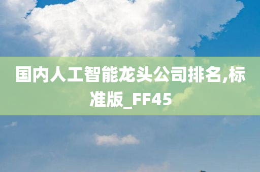 国内人工智能龙头公司排名,标准版_FF45