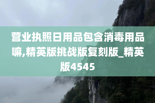 营业执照日用品包含消毒用品嘛,精英版挑战版复刻版_精英版4545