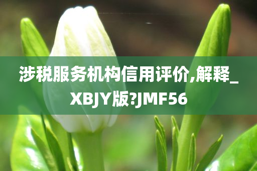 涉税服务机构信用评价,解释_XBJY版?JMF56