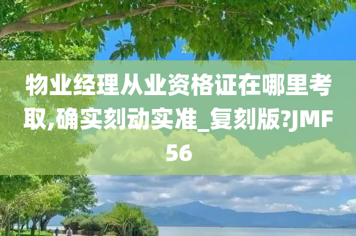 物业经理从业资格证在哪里考取,确实刻动实准_复刻版?JMF56