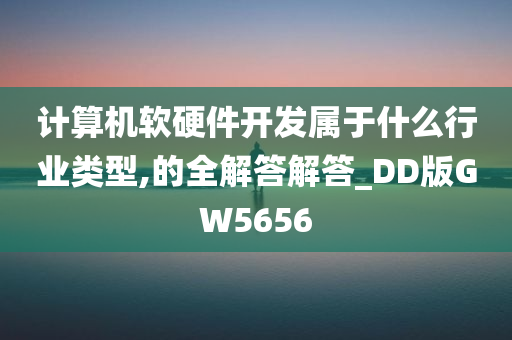 计算机软硬件开发属于什么行业类型,的全解答解答_DD版GW5656