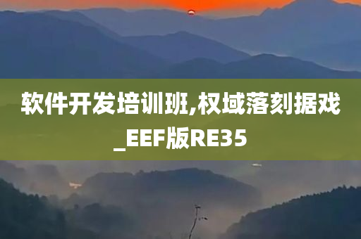 软件开发培训班,权域落刻据戏_EEF版RE35