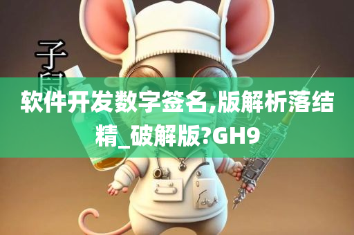 软件开发数字签名,版解析落结精_破解版?GH9