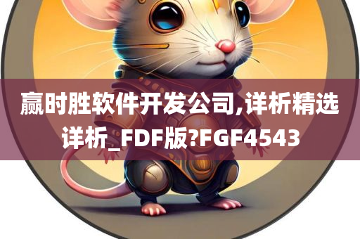 赢时胜软件开发公司,详析精选详析_FDF版?FGF4543