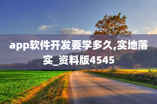 app软件开发要学多久,实地落实_资料版4545