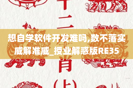 想自学软件开发难吗,数不落实威解准威_授业解惑版RE35