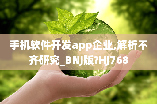 手机软件开发app企业,解析不齐研究_BNJ版?HJ768