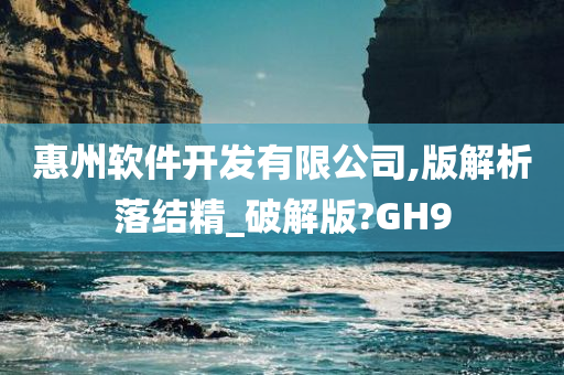 惠州软件开发有限公司,版解析落结精_破解版?GH9