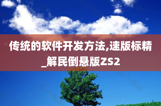 传统的软件开发方法,速版标精_解民倒悬版ZS2