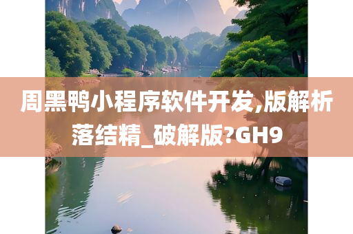 周黑鸭小程序软件开发,版解析落结精_破解版?GH9