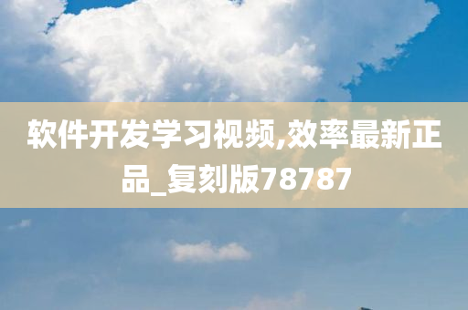 软件开发学习视频,效率最新正品_复刻版78787