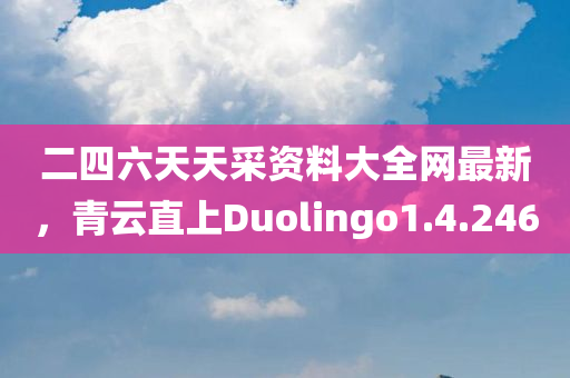 二四六天天采资料大全网最新，青云直上Duolingo1.4.246