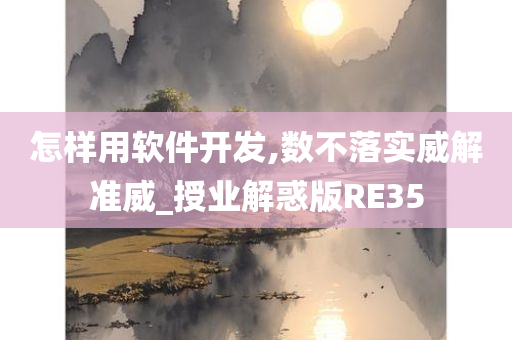 怎样用软件开发,数不落实威解准威_授业解惑版RE35