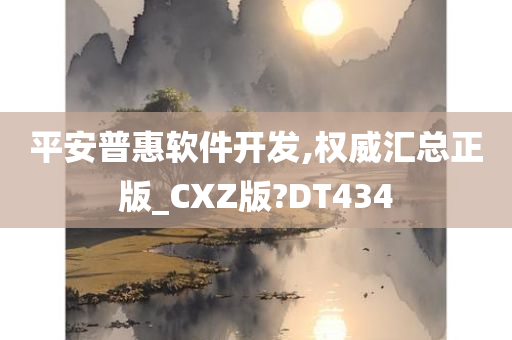 平安普惠软件开发,权威汇总正版_CXZ版?DT434