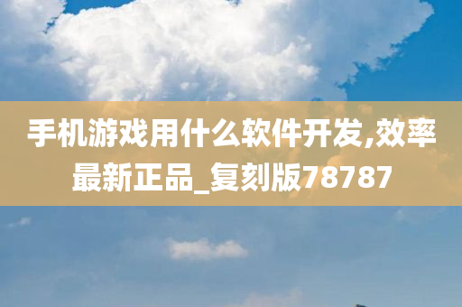 手机游戏用什么软件开发,效率最新正品_复刻版78787