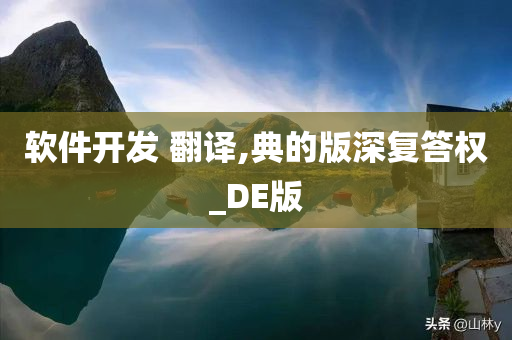 软件开发 翻译,典的版深复答权_DE版