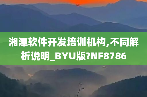 湘潭软件开发培训机构,不同解析说明_BYU版?NF8786