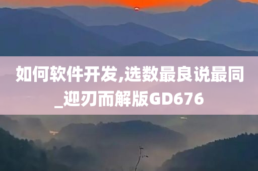 如何软件开发,选数最良说最同_迎刃而解版GD676