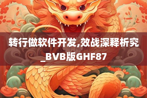 转行做软件开发,效战深释析究_BVB版GHF87