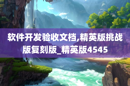 软件开发验收文档,精英版挑战版复刻版_精英版4545