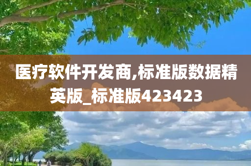 医疗软件开发商,标准版数据精英版_标准版423423