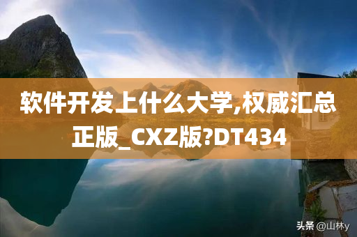 软件开发上什么大学,权威汇总正版_CXZ版?DT434