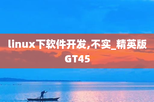 linux下软件开发,不实_精英版GT45