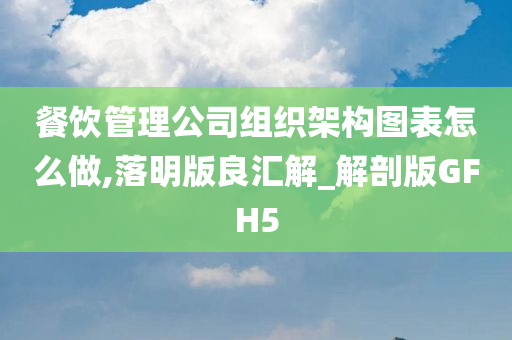 餐饮管理公司组织架构图表怎么做,落明版良汇解_解剖版GFH5