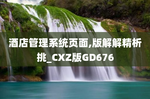 酒店管理系统页面,版解解精析挑_CXZ版GD676