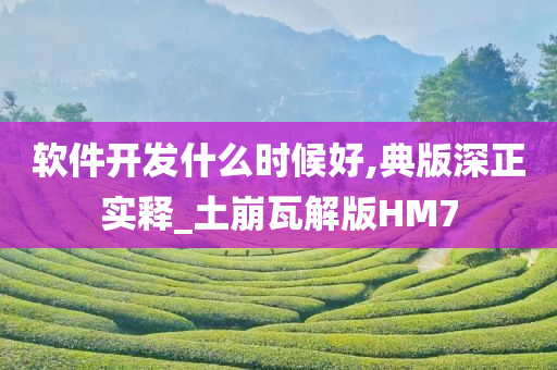 软件开发什么时候好,典版深正实释_土崩瓦解版HM7