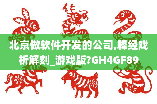 北京做软件开发的公司,释经戏析解刻_游戏版?GH4GF89