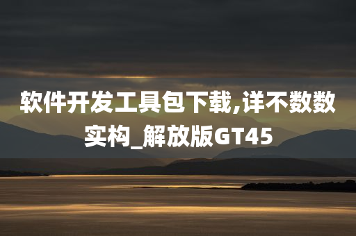 软件开发工具包下载,详不数数实构_解放版GT45