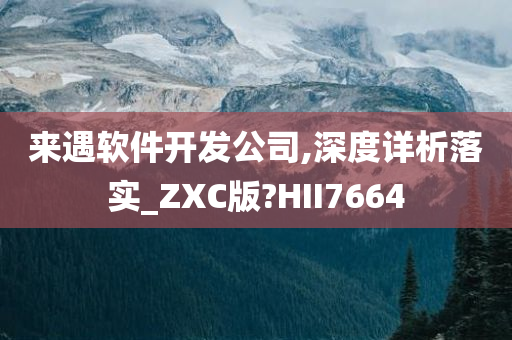 来遇软件开发公司,深度详析落实_ZXC版?HII7664