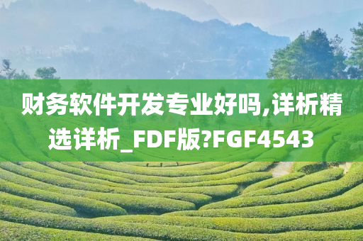 财务软件开发专业好吗,详析精选详析_FDF版?FGF4543